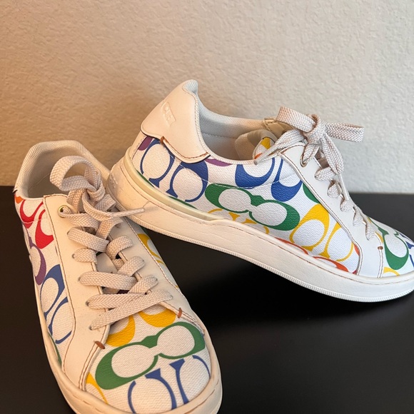 Coach Cream Textured Sneakers - Picture 2 of 4